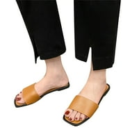 DMQupv papuče s podrškom za žene lagana čvrsta boja otvorene cipele na otvorenom papuče za cipele za žene u zatvorenom memorijsku pjenu cipele smeđe 6,5