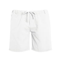 Muška ljetna platna kratke kratke hlače Ležerne prilike elastične struke labave s kratkim hlačama sa
