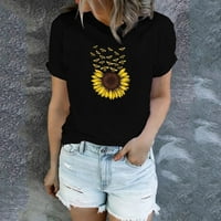 Ženske majice Suncokretove košulje za slatku maslačku grafiku Thirt Ljetni kratki rukav TEE TOPS T majice