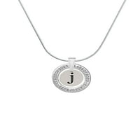 Delight nakit silvertni disk 1 2 '' Početno - n - Srebrna klasa zvonaste ogrlice, 18