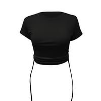 Cisterna za žene Ženska ljetna modna majica O vrat Majica s kratkim rukavima na vrhu Blouse Camisole