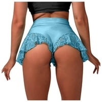 NOVO Žene visokog struka čipke za plesne kratke hlače HOT Hlače Mini uska bikini plavi s