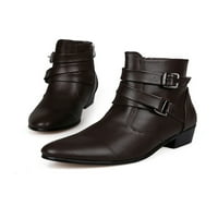 Rotosw Muškarci Anketi COALY COATORS Comfort Dress Boot Neklizajuće patentne kožne cipele Poslovna moda