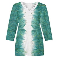 Ljetni vrhovi za žene Trendy rukave Ležerne prilike za ispisane majice Ljetne bluze za žene Modni tunik