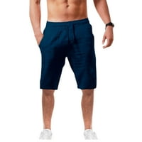 Wozhidaoke muške kratke hlače Modne ležerne ljetne kratke hlače Pamučne muške čvrste i muške hlače plave 3xl