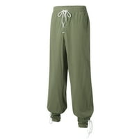 Muške casual pantalone muške modne ležerne printne posteljine elastične pantalone za pojaseve hlače