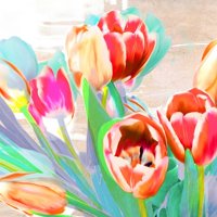Kelly, Parr Black Moderni uokvireni muzej Art Print pod nazivom - Sanjao sam tulipane