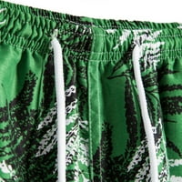 Leesechin muški kratke hlače Atletski kakis elastični pojas pojas Beam Beach Line Belt Casual Sports Hots Clearence Green XL