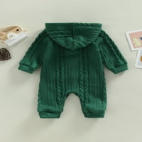 Dojenčad Rompers džemper za bebe s kapuljačom dječake Djevojke Kombinezone Kupeljene hlače Topla playuit Bodysuit dugih rukava 0-18m