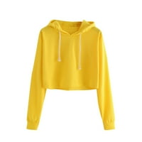 TKLPEHG dukseri Žene Trendy Solid Color Tops Proljetne košulje Dugi rukav Duks s kapuljačom Dukseri