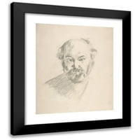 Paul Cézanne crna modernog uokvirenog muzeja Art Print pod nazivom - portret umjetnika