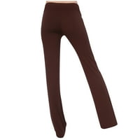 Dianli Fashion Elastic High Squik Široka noga pune ženske hlače Čvrsta boja vježbanje na ležernim pantalonama YOGA GYM-ove velike hlače