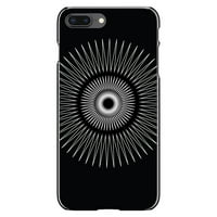 CASIZATNINK Torbica za iPhone plus plus - Custom Ultra tanka tanka tvrda crna plastična plastična poklopac - crne bijele zvijezde