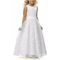 Djevojke za djecu bez rukava bez rukava Dječja show haljina haljina za veličinu bijelog