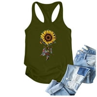 Zodggu Flash Odabir tunike Vrhovi rezervoara za žene Sunflower Ispis Girls Love Modne dame bluze Košulje