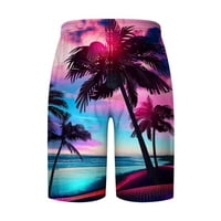 Muške kratke hlače Nisko struk bokserskih kratkih kratkih džepova Casual Hawaiian Print Kratke hlače na plaži na caringu