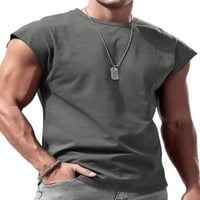 Abtel muške ljetne vrhove Bodybuilding Majica Atletski spremnik Vrhunski tjelesni vježbanje Duboko sivo