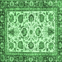 Ahgly Company Zatvoreni pravokutnik Oriental Emerald Green Tradicionalni prostirke, 4 '6 '