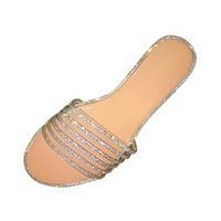Ljetne žene dame modne povremene ravne retro papuče kristalne cipele sandale