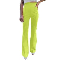 Ležerni sa džepovima udobne hlače za žensko čišćenje pod ravnom nogom Čvrsto hlače u boji