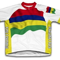 Mauricijus zastava s kratkim rukavima biciklistički dres za muškarce - veličina XS