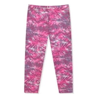 Prestigez Girls Slatka moda Pristavljena rastezljiva kravata Dye gamaše joga hlače od 2, ružičasta plava ljubičasta, pastelna vruća ružičasta, veličina: 4T