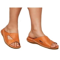 Bellella Dame slajdes platforma klinovi sandale na plaži cipele udobne ravne sandale unutarnjeg vanjskog klizača PINK 4.5