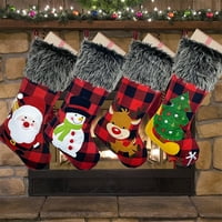 Božićni čarapa Sock Santa Kid Candy poklon kesice Xmas Tree Viseći dekor Božićno drvce Pinshui
