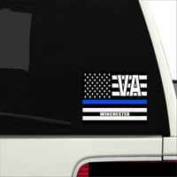 Winchester VA Virginia Winchester County tanka plava linija Stealthy USA - Počasnost službenika za provedbu