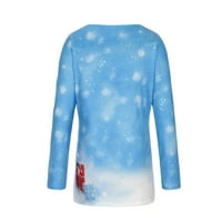 Ženska božićna moda casual okrugla za tisak dugih rukava Bluza HOT6SL44866577