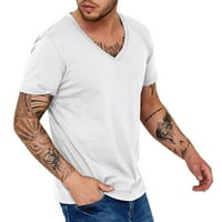 Luiyenes Muški V izrez T Majica Modni casual Brzo suho prozračne znojne znojenje kratkih rukava vrh