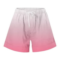 Ženske hlače Ležerne ljetne ženske tiskane povremene labave džepove Poklonujuće hlače ružičaste 12