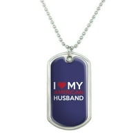 Ljubite mog američkog supruga vojne ogrlice za pse sa lancem