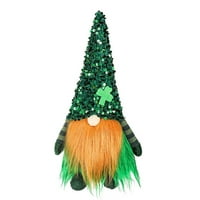 Vikakiooze Domaći dekor ispod 5 dolara, Irski dan St. Patrickov dan lisnatog dan bezsečnog lutka Rudolph
