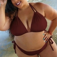 PXiakgy Tankini kupaći odijela za žene Ženske čvrste push up podstavljene plus veličine Bikini set kupaći