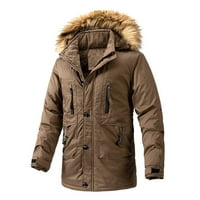 Topla muška jakna Zimska zgušnjana pamučna casual labavi džepni džep plus baršunasti čvrsta boja fit