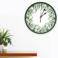 Eukaliptus ostavlja zidni sat Modern Dizajn tihi zidni sat za spavaću sobu kuhinju obruč viseći satove