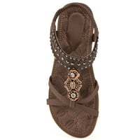 Cleariance ženske ljetne stane Sandale casual plaže cipele haljina gležnja elastične sandale