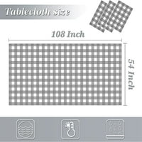 Plastične stolne blokade, 54 108 Tkanina za zabavu za jednokratnu upotrebu za pravokutne tablice u zatvorenim