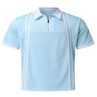 Cindysus muns tee kratki rukav polo majica rever izrez T košulje Golf pulover Atletska bluza svijetlo plava 2xl