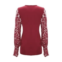 Ealoroy bluze za žene casual casual boho cvjetni print v izrez dugih rukava labave bluze košulje na