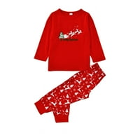 Uklapanje obiteljske božićne pidžame postavljeno meko za odmor za spavanje Božićne rublje za porodičnu