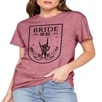 Majice za mladenke za žene Bachelorette Party T-majice Vjenčani medeni mjesec kratki rukavi poklon retro