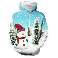 Muški i ženski dugi rukav 3D džemper za print Crew Božićni elementi Casual Top džemper HOT6SL868154