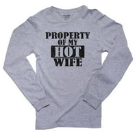 Nekretnina moje vruće žene - Trendy fenomenalni dizajn Muška majica dugih rukava majica