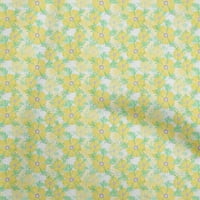 Onuone pamuk fleta žuta tkanina cvjetna šivaća tkanina od dvorišnog tiskanog diy odjeće širine šipke