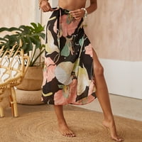 Ženska modna ljetna šifonska suknja tiskana plaža za odmor za odmor za odmor žensko Dnevno odjeljenje