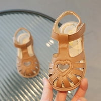 Dxhmoneyh dječje djevojke ravne sandale dojenčad kože zatvorene prstiju ljetne plaže cipele protiv klizanja