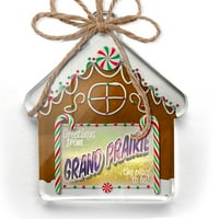 Ornament tiskani jednostrani pozdravi od Grand Prairie, Vintage razglednice Božić Neonblond