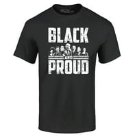 Trgovina 4ever Muška crna i ponosna crna grafička majica s crnom ponosom Mala crna